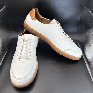 LUCA Terra Low White Pebbled Leather Sneakers Mens 13 Lactae Hevea Portugal Gum